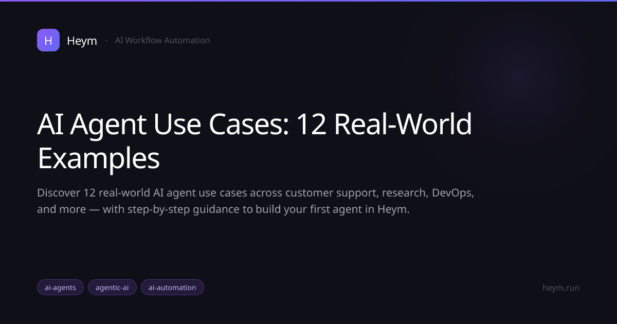 AI Agent Use Cases: 12 Real-World Examples