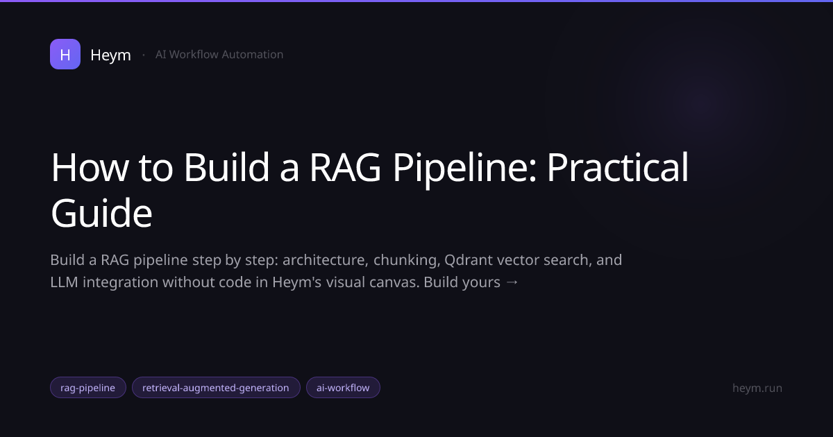 How to Build a RAG Pipeline: Practical Guide
